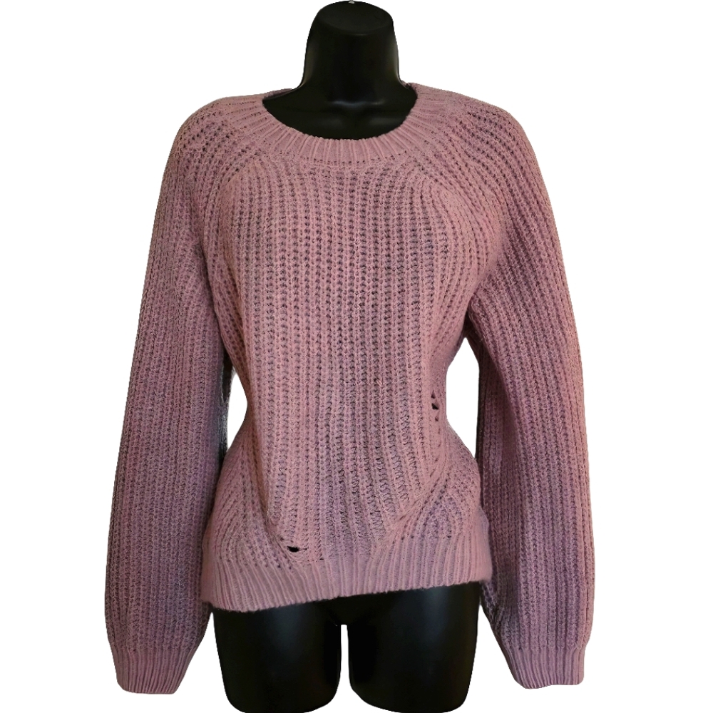 🧡S. Christina Mauve Knit Cashmere Sweater☆